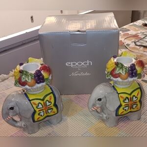 Noritake Elephant Candle Holders Set of 2